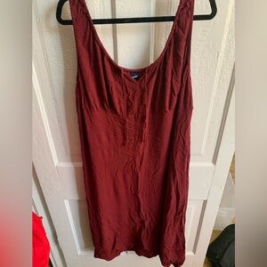 Old navy burgundy dress 2X milkmaid style bust